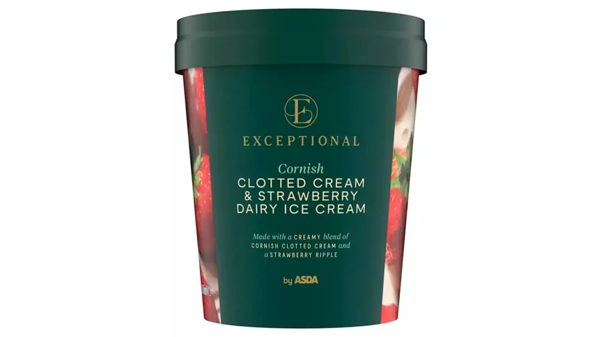 Asda has launched a new Cornish Clotted Cream & Strawberry Ice Cream ahead of Wimbledon. Discover the premium British dessert, price, ingredients and where to buy it.