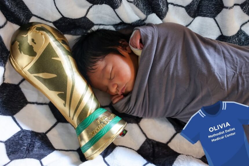 Tiny babies in intensive care have been dressed in adorable World Cup outfits - complete with knitted football boots, mini trophies and one very cute pint-sized referee.