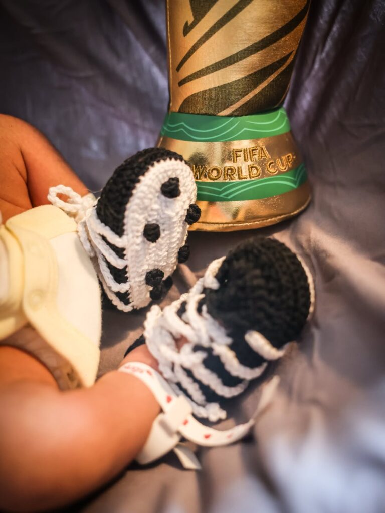 Tiny babies in intensive care have been dressed in adorable World Cup outfits - complete with knitted football boots, mini trophies and one very cute pint-sized referee.