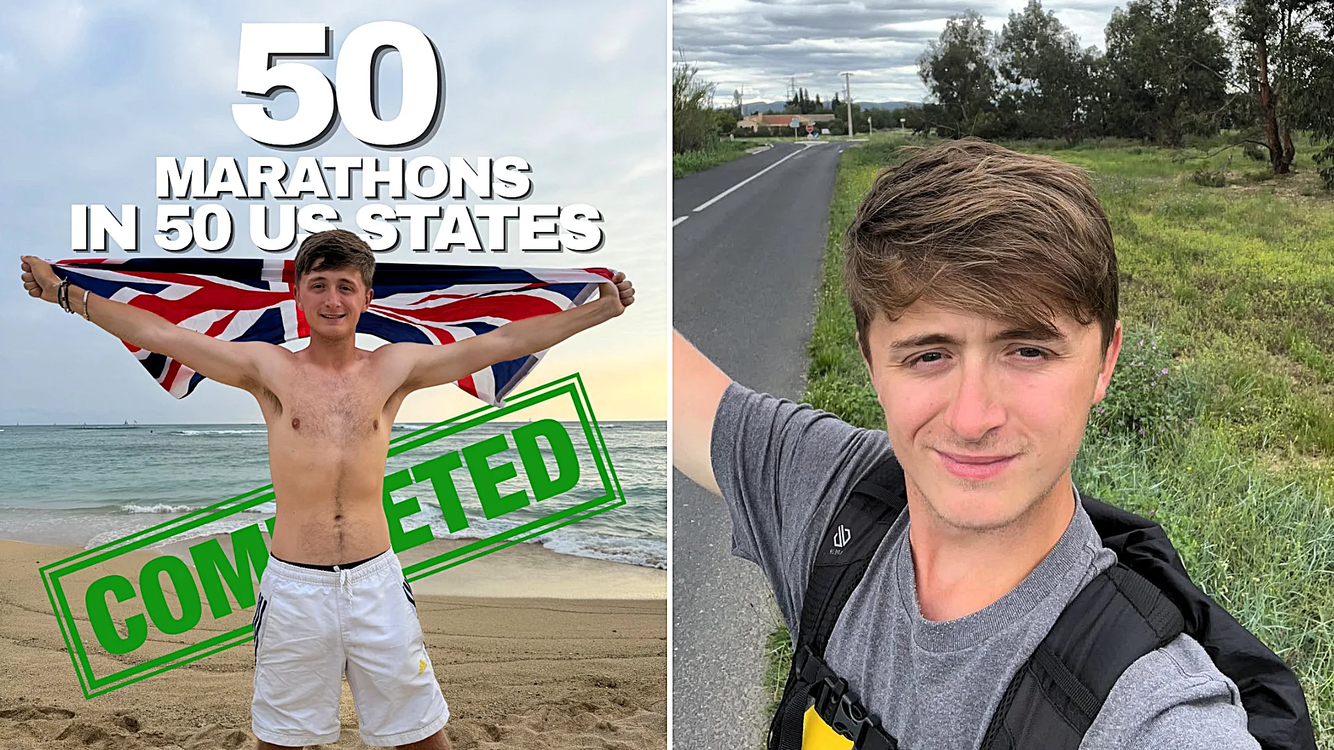 A 24-year-old Brit with zero running experience completed 50 marathons in 50 US states in just 58 days - Henry Moores raised over £30,000 for a children's cancer charity.