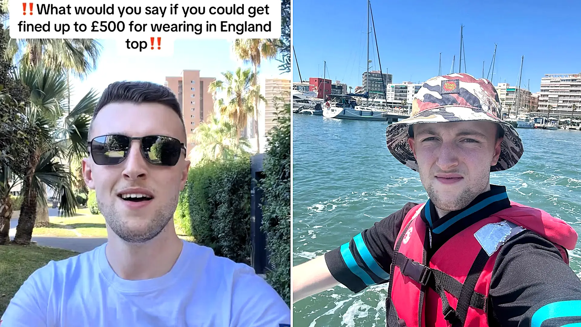 A Brit living in Benidorm warns that wearing an England football top this World Cup summer could land tourists with a £500 fine - and it affects visitors of all ages.