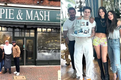 David Beckham was spotted grabbing a pie and mash takeaway with his mum Sandra and sister Joanne - the duo are said to remain close to estranged son Brooklyn despite the family feud.