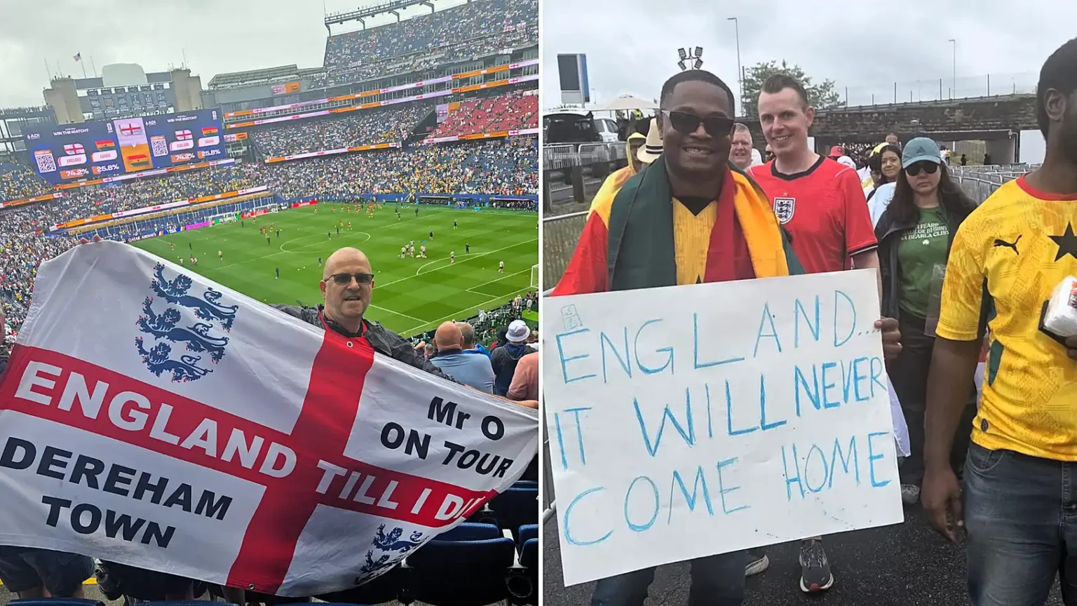 England superfan FUMING as Ghana crowd taunts Three Lions - 'it will never come home'