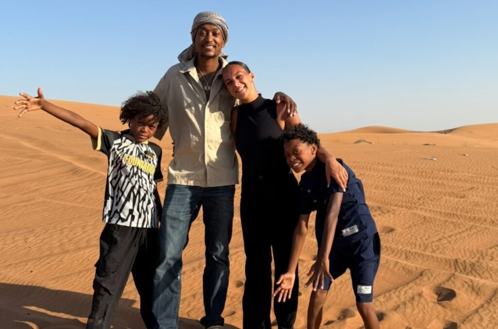 A family who moved to Dubai for a fresh start were stranded in 40C heat with three children and 10 suitcases after being conned out of thousands by property scammers.