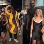 A Sabrina Carpenter lookalike fooled World Cup fans in Mexico City by strutting around with a giant hot dog - and stopping for selfies before anyone realised it was fake.
