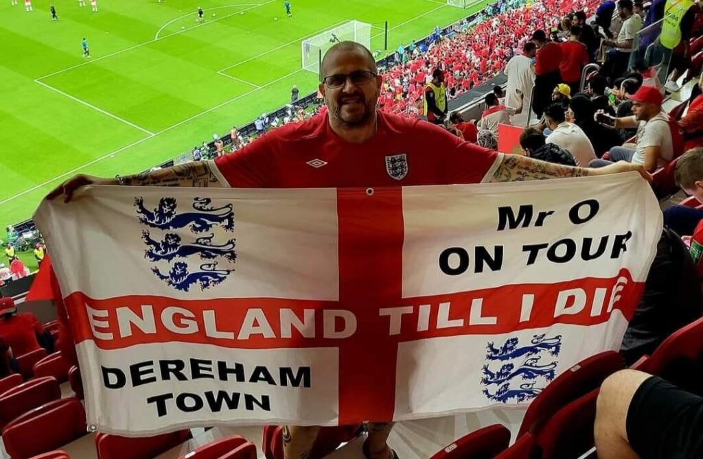 An England superfan who has spent £90,000 following the Three Lions says Ghana fans taunted him with a banner reading "it will never come home" before a frustrating 0-0 draw in Boston.