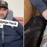 Savvy holidaymaker stuffs neck pillow full of clothes and wears two tracksuits onto Ryanair flight to dodge extra baggage fees in genius money-saving travel hack.