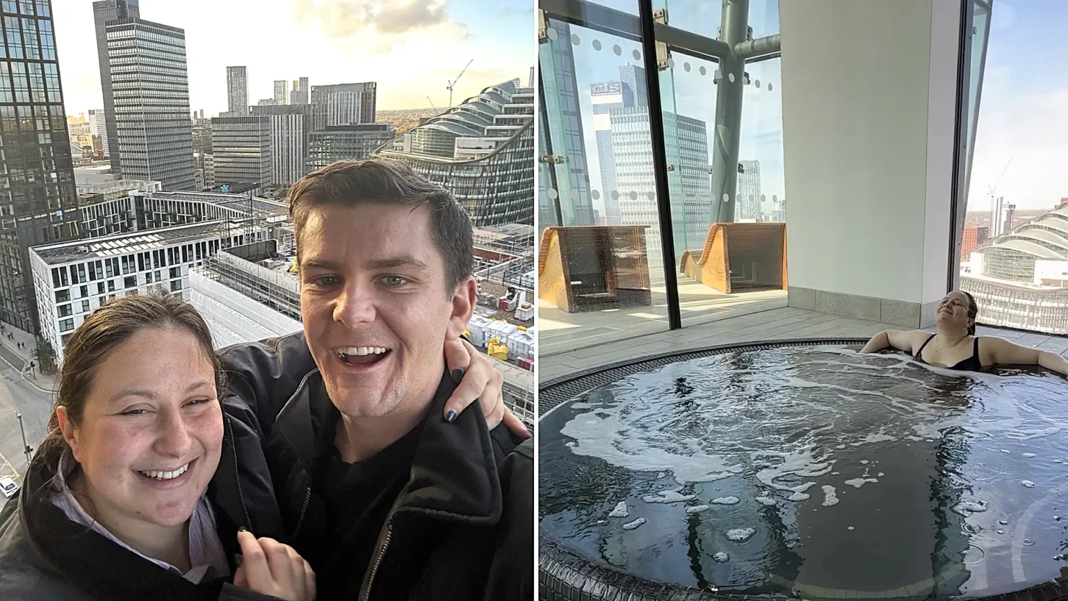 A woman fled a mouldy, mouse-infested London house share costing £1,000 a month and now has a luxury Manchester flat with a rooftop pool and jacuzzi for the same price.