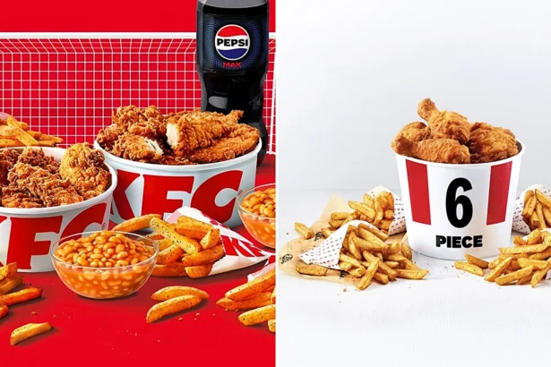 KFC launches its biggest-ever boneless menu with football-themed buckets, 27 pieces of chicken, new dipping sauces and limited-time World Cup deals.