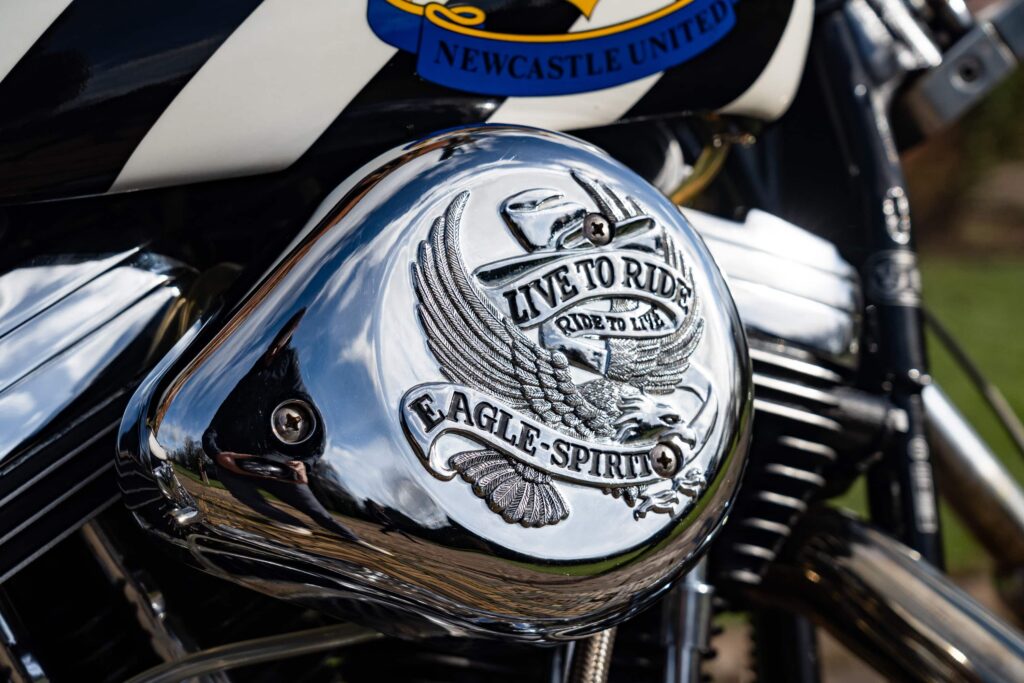 Kevin Keegan is auctioning his Newcastle United-liveried 1990 Harley-Davidson Sportster to raise funds for Cancer Research UK following his stage four cancer diagnosis.