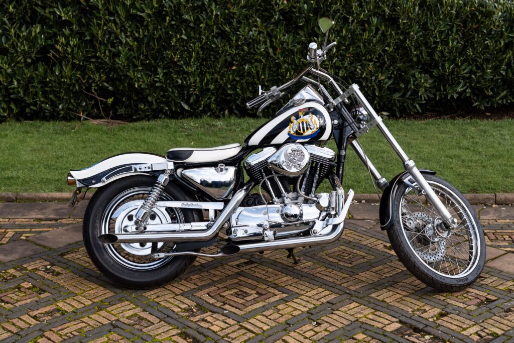 Kevin Keegan is auctioning his Newcastle United-liveried 1990 Harley-Davidson Sportster to raise funds for Cancer Research UK following his stage four cancer diagnosis.
