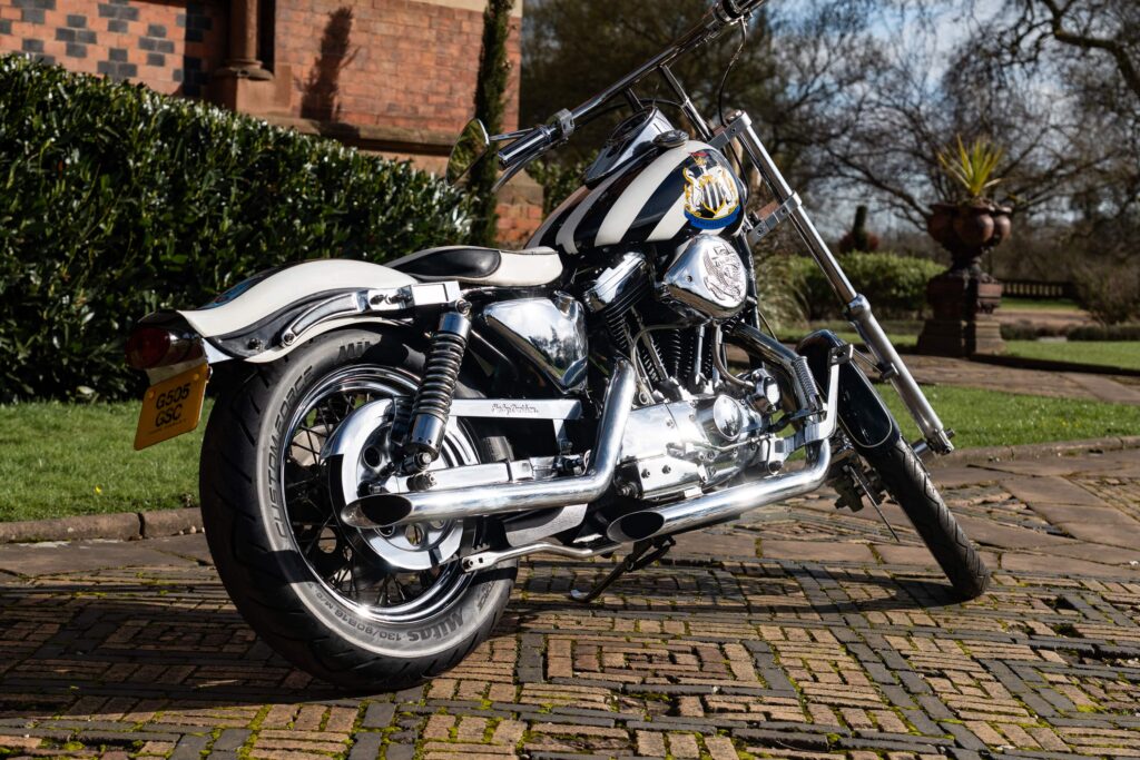 Kevin Keegan is auctioning his Newcastle United-liveried 1990 Harley-Davidson Sportster to raise funds for Cancer Research UK following his stage four cancer diagnosis.