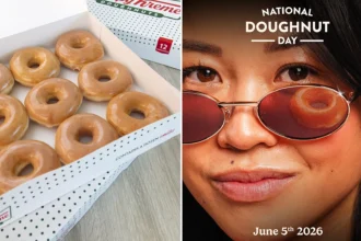 Doughnut lovers can grab a free Krispy Kreme this week as the chain gives away a whopping 26,000 Original Glazed treats across the UK to celebrate National Doughnut Day.