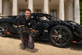 A life-size Lego supercar built from over 300,000 bricks has hit a record-breaking 69mph, with the fully drivable Koenigsegg model taking more than 9,400 hours to design and build.