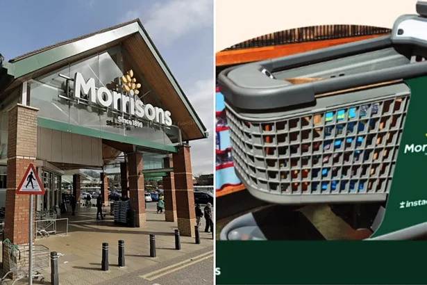 Morrisons has unveiled the UK's first AI-powered shopping trolleys complete with touchscreens and cameras - but shoppers are already convinced they'll end up in a canal.