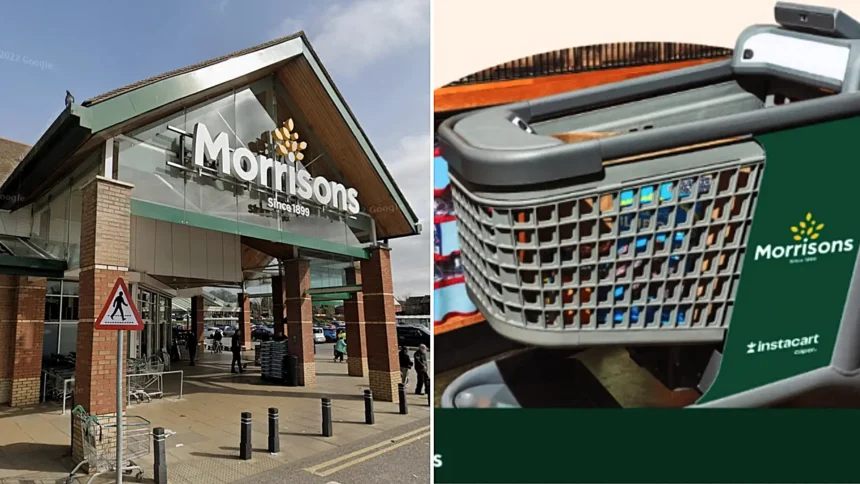 Morrisons has unveiled the UK's first AI-powered shopping trolleys complete with touchscreens and cameras - but shoppers are already convinced they'll end up in a canal.