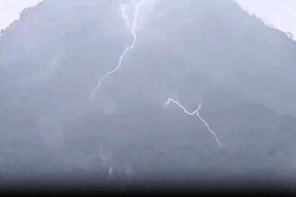 Dazzling blue and white flashes lit up mountains in southern Mexico like a giant strobe light - sparking wild theories about UFOs, earthquakes and paranormal activity.