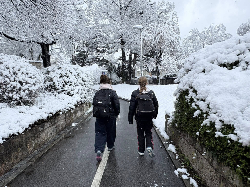 A mum flew her daughters to Austria for just 24 hours after realising they had never seen snow - grabbing flights to Innsbruck for £35 each for the ultimate coolcation.