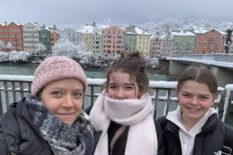 A mum flew her daughters to Austria for just 24 hours after realising they had never seen snow - grabbing flights to Innsbruck for £35 each for the ultimate coolcation.