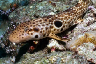 A new species of shark that walks along the seabed using its fins has been discovered in Papua New Guinea - the tenth walking shark species ever identified, covered in white spots and dashes.