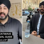 A GP says freezing a hot water bottle, chilling your moisturiser and skipping the roast dinner are his top tips for surviving the heatwave - and his video racked up 219,000 views.