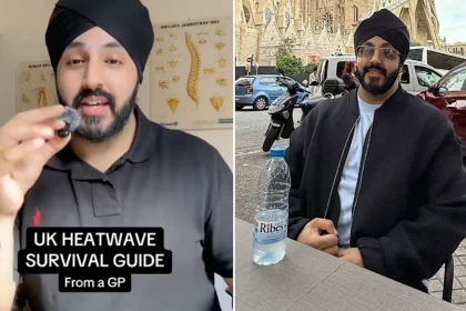 A GP says freezing a hot water bottle, chilling your moisturiser and skipping the roast dinner are his top tips for surviving the heatwave - and his video racked up 219,000 views.