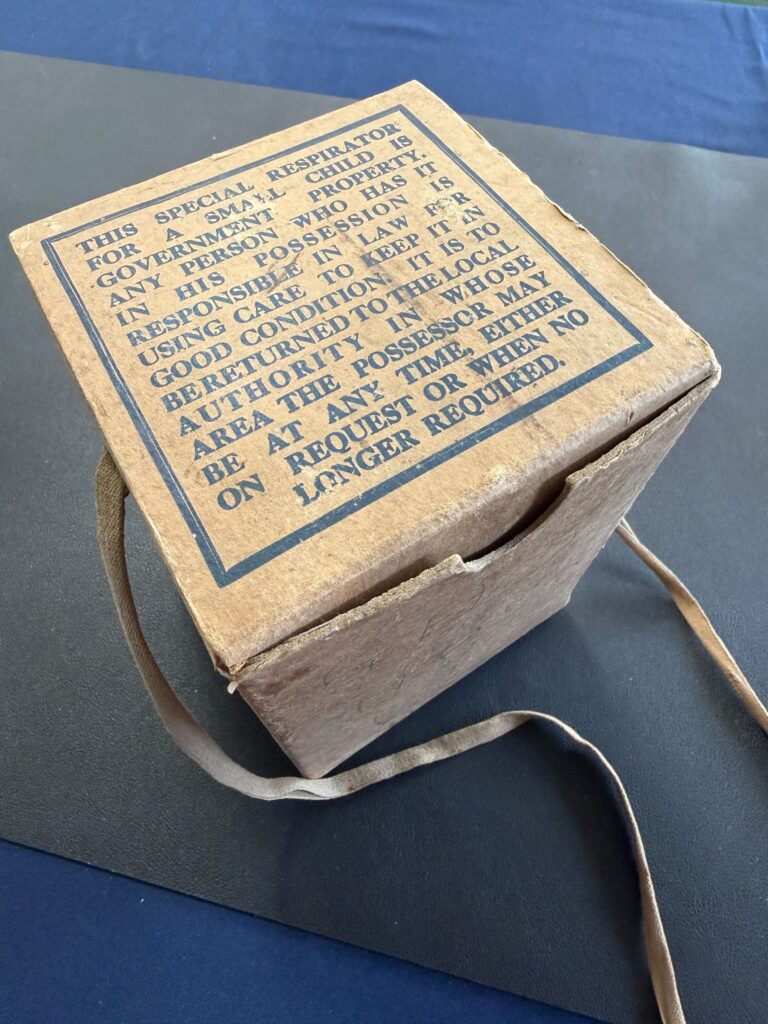 Rare World War II "Mickey Mouse" gas mask designed to look less scary for children discovered after spending 80 years hidden in wardrobe of original owner.