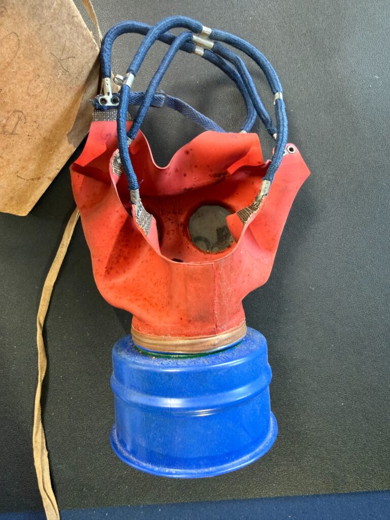 Rare World War II "Mickey Mouse" gas mask designed to look less scary for children discovered after spending 80 years hidden in wardrobe of original owner.