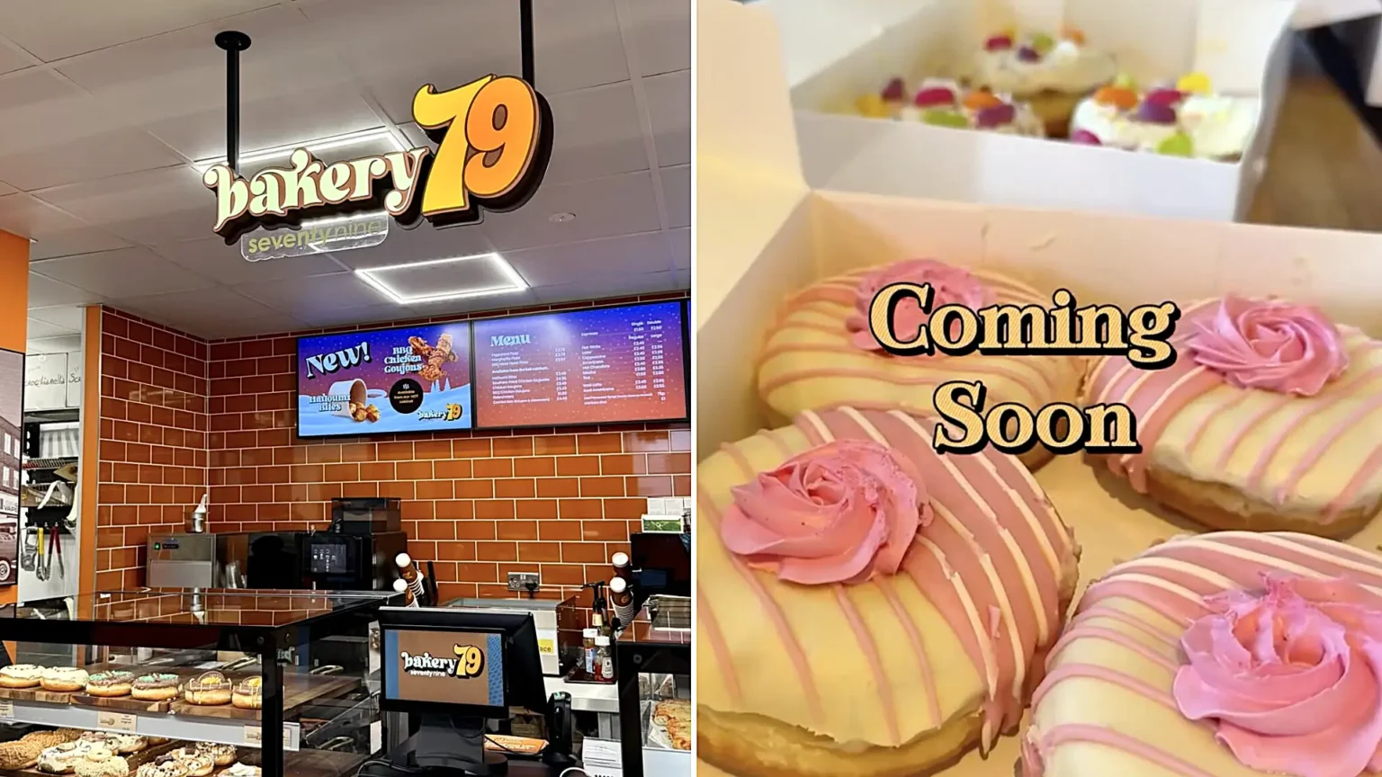 Fast-growing bakery chain Bakery79 taking on Greggs launches nostalgic new menu packed with retro sweet treats including Parma Violet doughnuts and 1970s-inspired favourites.
