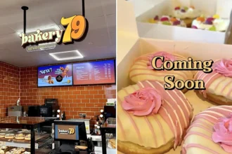 Fast-growing bakery chain Bakery79 taking on Greggs launches nostalgic new menu packed with retro sweet treats including Parma Violet doughnuts and 1970s-inspired favourites.