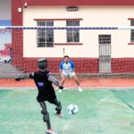 A robot striker demolished a former World Cup goalkeeper in a charity penalty shootout - she said the ball speed was "absolutely insane" and she simply could not react in time.