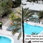 A Tenerife hotel deployed security guards to protect its sunbeds from early risers - but the sunbed wars still kicked off when all loungers were gone within five minutes.