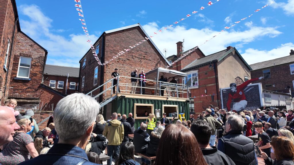 Sir Geoff Hurst, the only man to score a World Cup final hat-trick, has been honoured with a giant mural in his hometown - and the 84-year-old was lost for words at the unveiling.