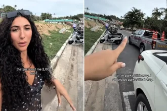 British traveller hit with £52 fine in Thailand after parking the "wrong way" against the curb, warning fellow Brits to check rulebooks before renting cars abroad.