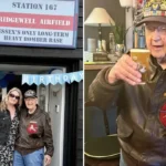 Casimer 'Casey' Bukowski, 102, returned to the Essex airfield where he served in 1943 - the WWII vet who survived a POW camp even soared in a glider to mark the occasion.