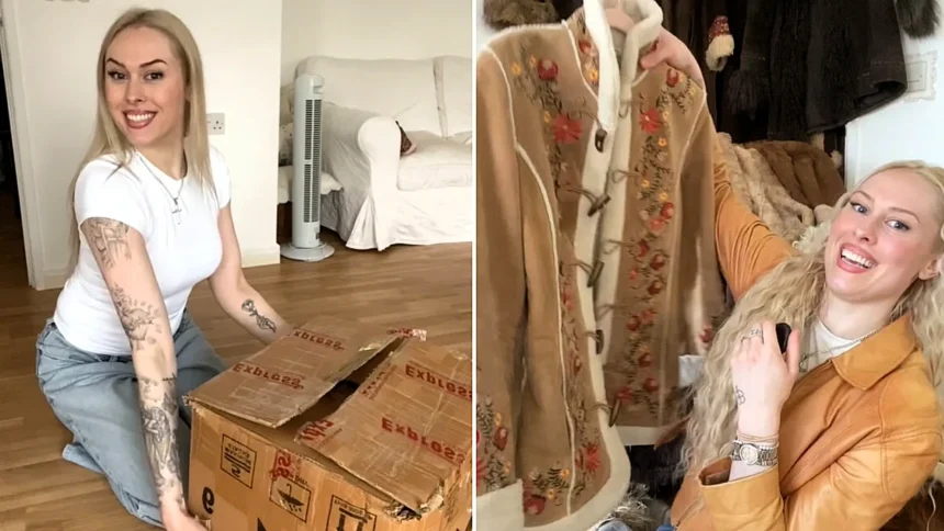 A British woman with autism and ADHD bought a vintage Ralph Lauren jacket for just £10 and flipped it for £115 - now she earns up to £1,000 a month reselling from home.
