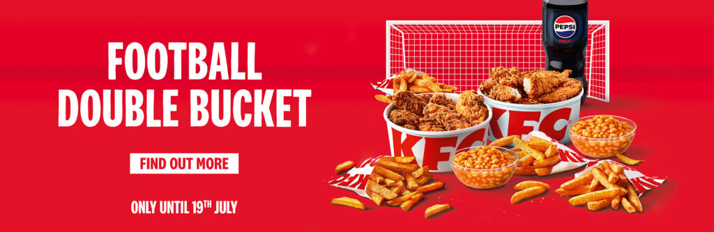 KFC launches its biggest-ever boneless menu with football-themed buckets, 27 pieces of chicken, new dipping sauces and limited-time World Cup deals.