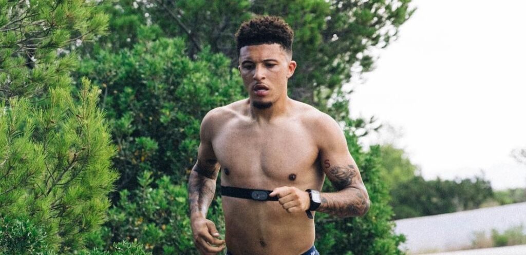 Forgotten £73m star Jadon Sancho has been spotted near a lads' holiday haven in Portugal - still without a club after leaving Man United weeks before the season opener.