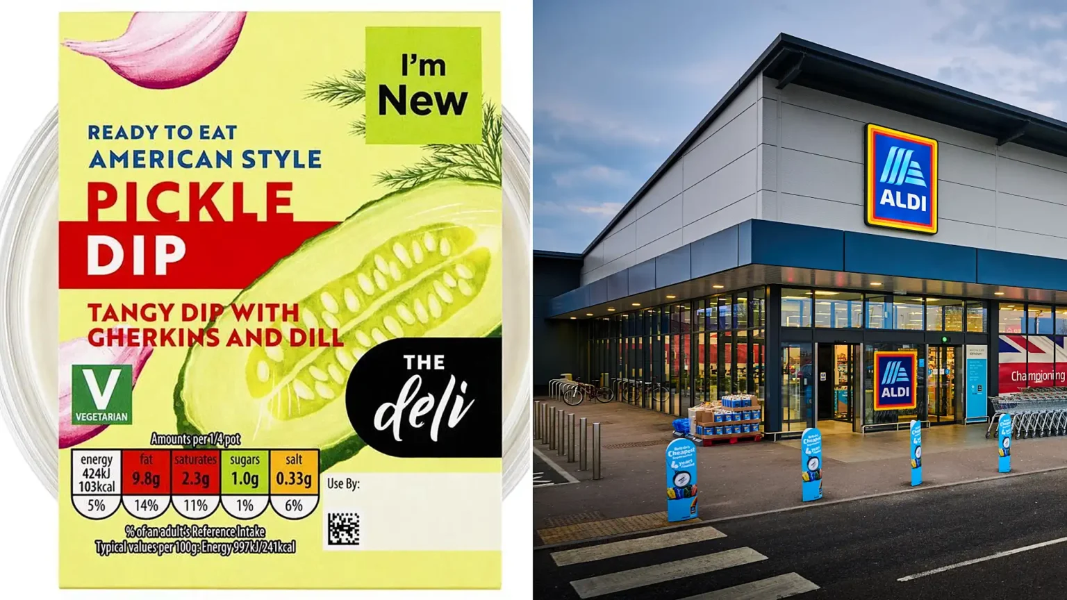 Aldi has launched a new American-style pickle dip for just 95p - tapping into a bizarre TikTok food craze - and shoppers are already awarding the tangy tub top marks.