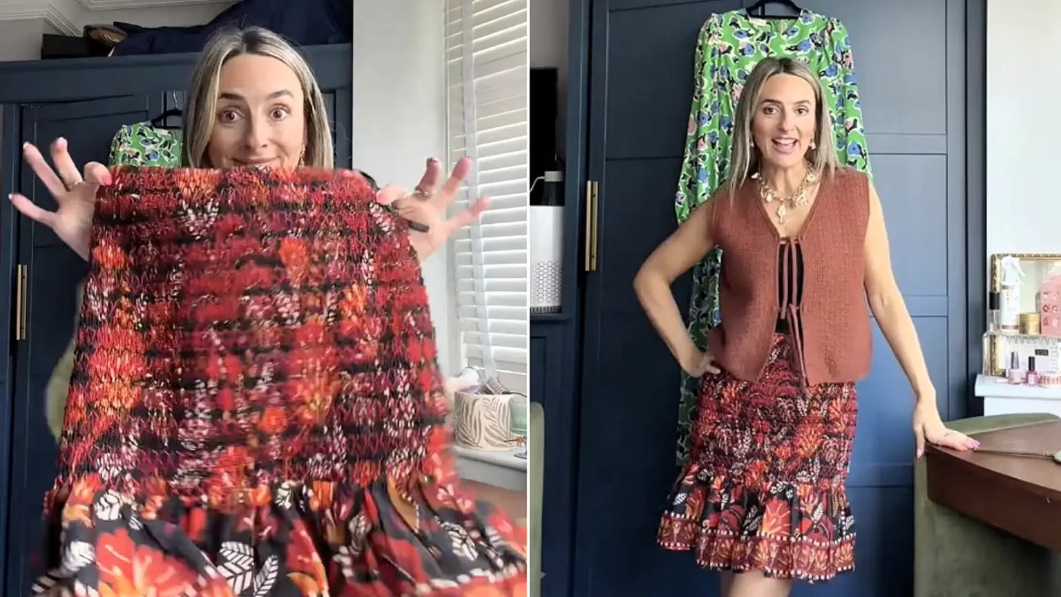Self-confessed "shopaholic" Holly Wood reveals how she nabbed a £168 designer skirt from one of her favourite brands for just £6 in a Manchester charity shop.