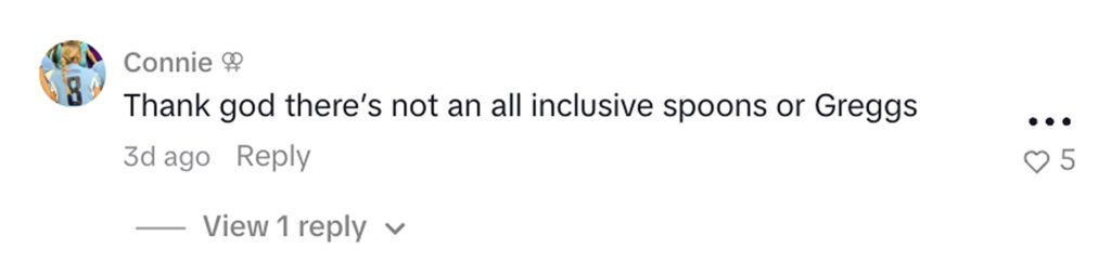 Social media comment on the post of Brit holidaymaker stunned to find her five-star all-inclusive resort in Turkey serves unlimited Starbucks, calling the freebie a total game-changer.