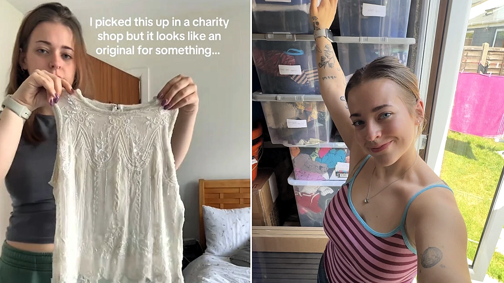 A student who flogged a 30p vintage Jane Norman dress for £50 now rakes in up to £2,500 a month reselling clothes in part-time hours - after a £40 bundle changed everything.