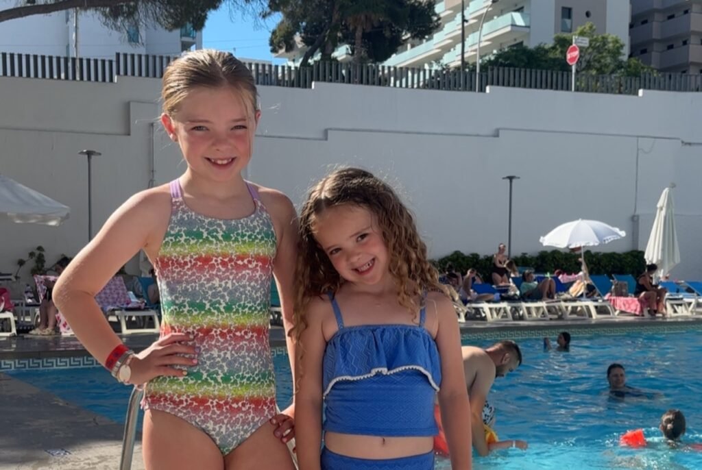 Brits were filmed shoving past kids and hurling sunbeds in a chaotic pool stampede in Salou - queuing two hours before it even opened to bag the best spot.