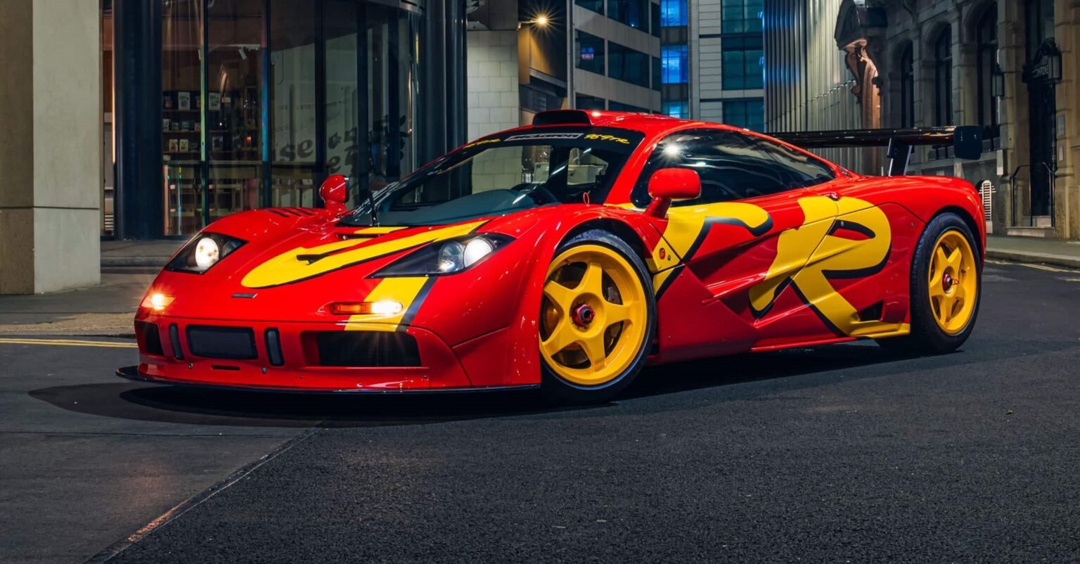 A "Pop Art" McLaren F1 GTR once owned by Pink Floyd's Nick Mason is tipped to sell for a staggering £26m - the only one of its kind to wear its unique factory livery.
