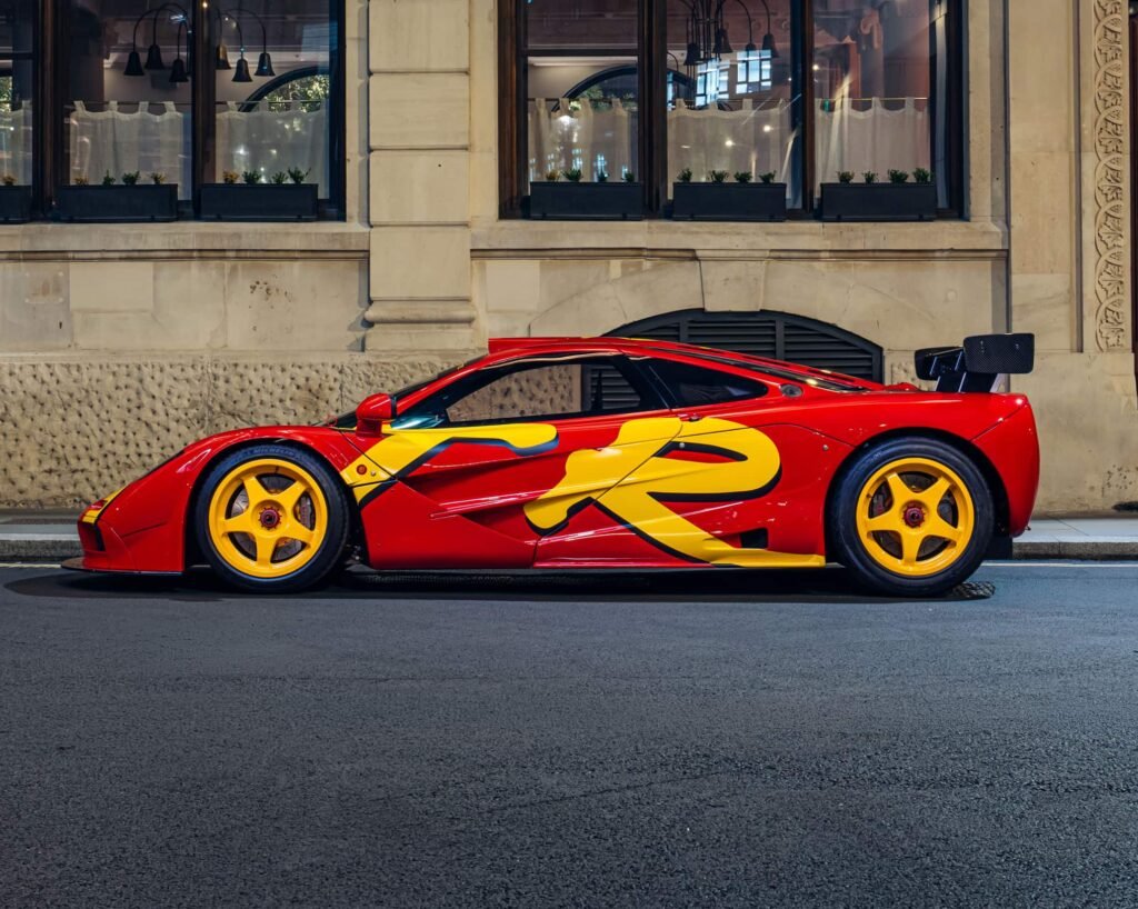 A "Pop Art" McLaren F1 GTR once owned by Pink Floyd's Nick Mason is tipped to sell for a staggering £26m - the only one of its kind to wear its unique factory livery.