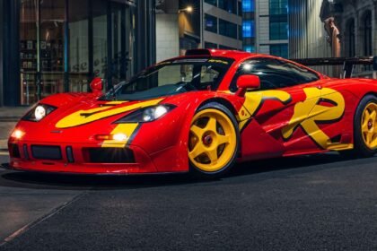 A "Pop Art" McLaren F1 GTR once owned by Pink Floyd's Nick Mason is tipped to sell for a staggering £26m - the only one of its kind to wear its unique factory livery.