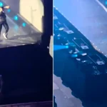 A fan was spotted hurling a pint at Bruno Mars during the final night of his sold-out Wembley run - before security shoved him into the crowd - but the star carried on like a pro.