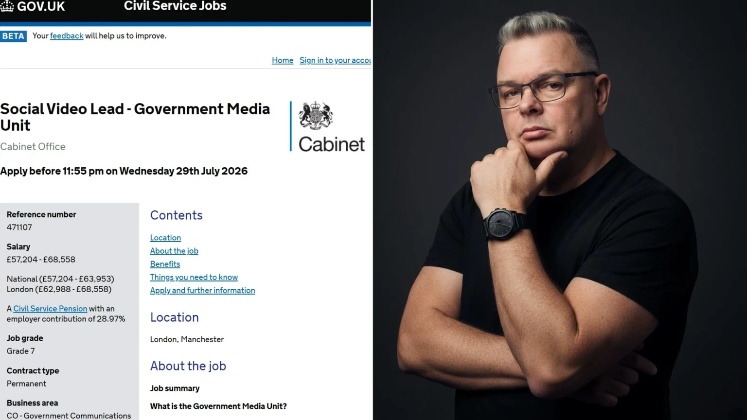 The UK Government has been slammed after advertising a social media job paying up to £21k more than a role protecting nuclear submarines from cyber attacks.