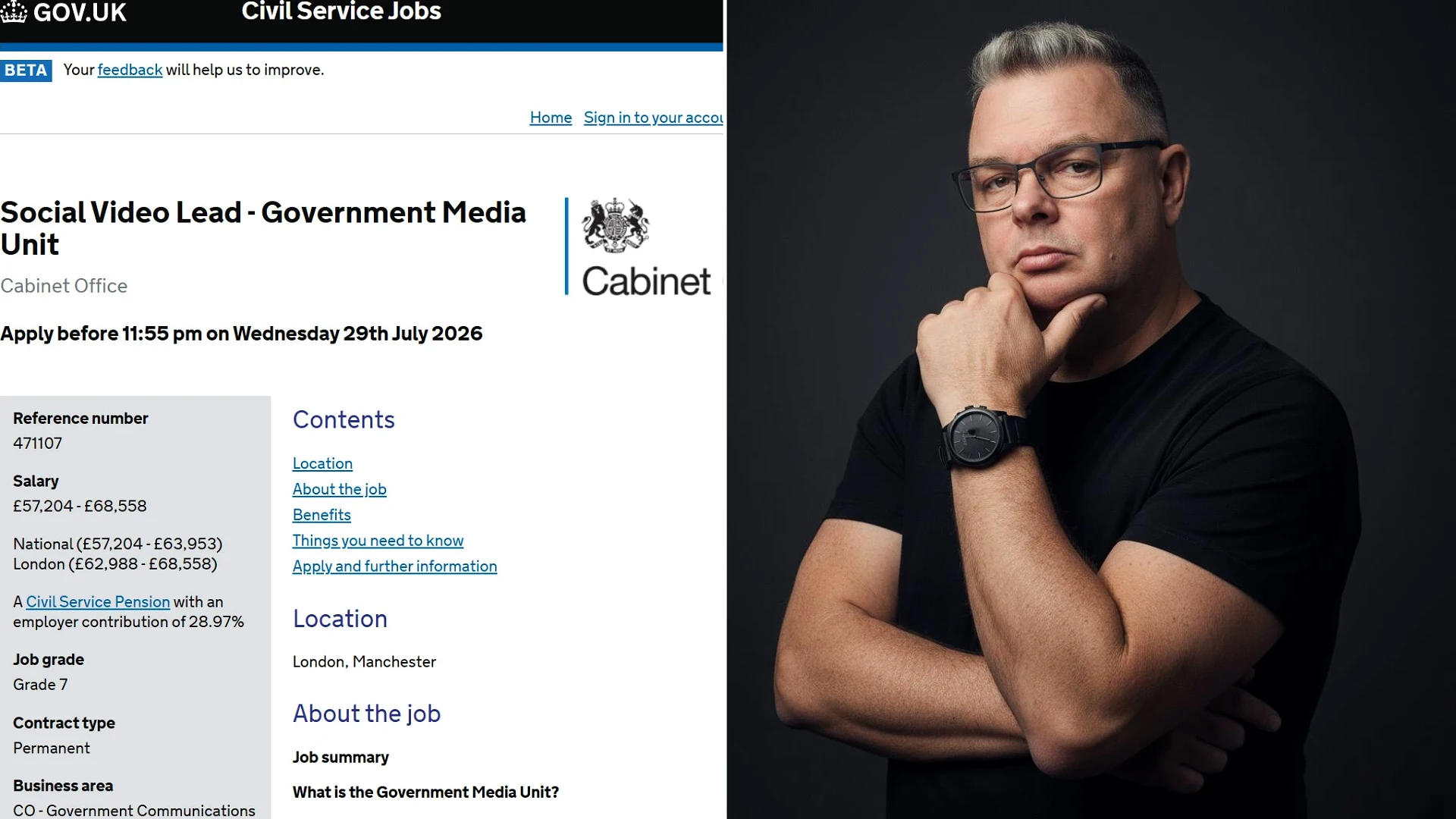 The UK Government has been slammed after advertising a social media job paying up to £21k more than a role protecting nuclear submarines from cyber attacks.