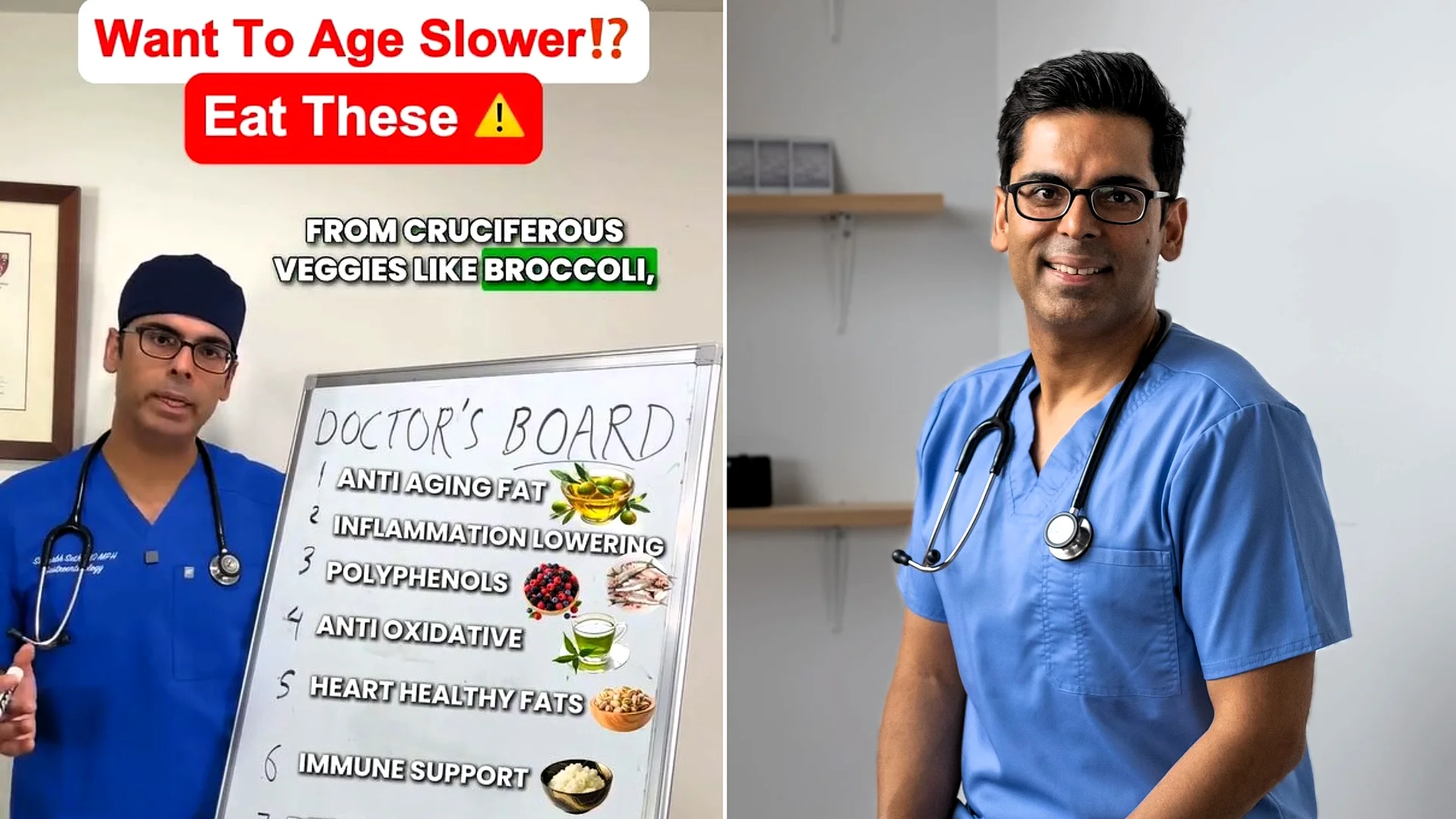 A Harvard-trained doctor has revealed the eight cheap, everyday foods that could slow the ageing process - and most are already sitting in your kitchen right now.